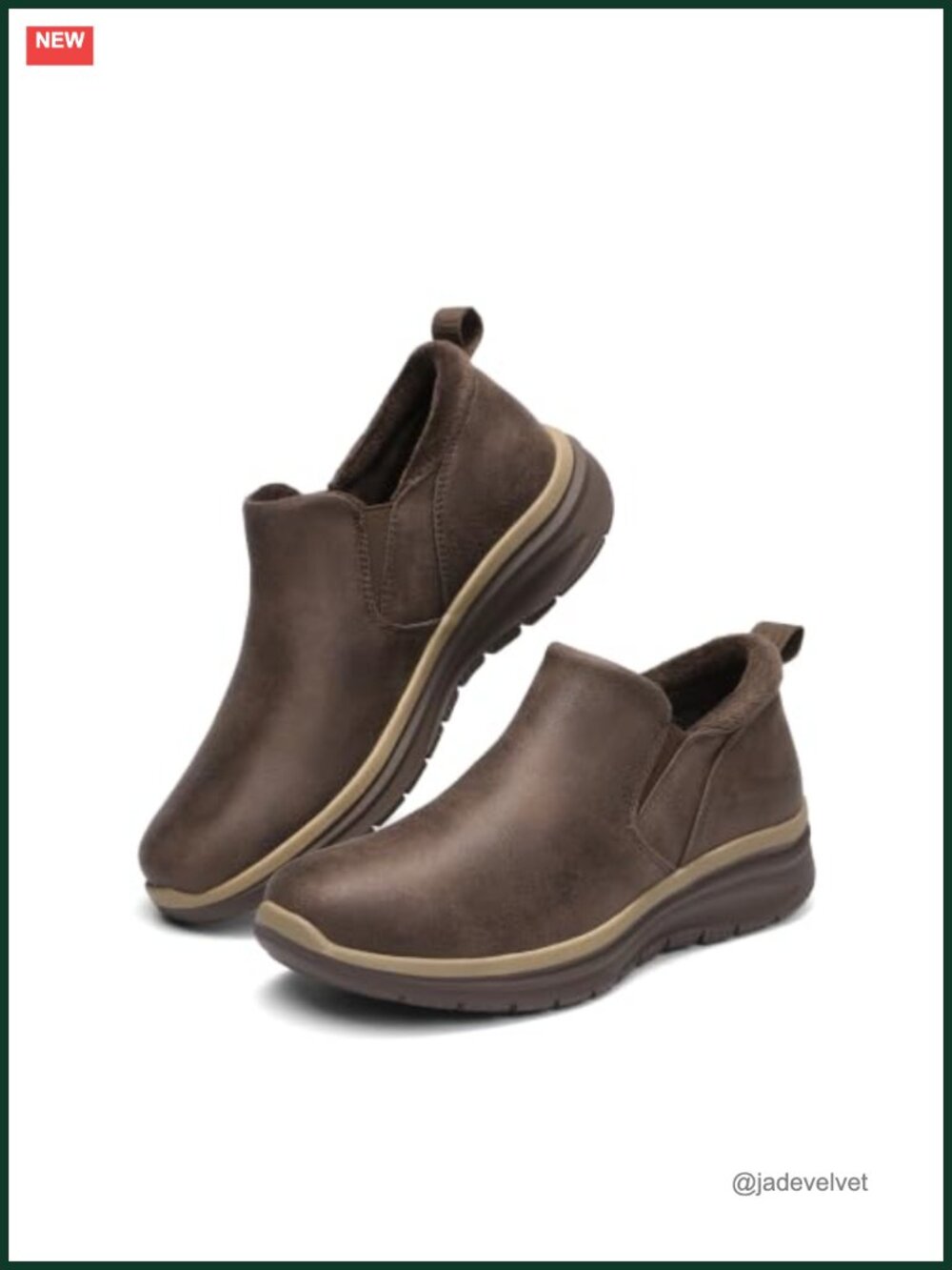 Comfort Slip-On Ankle Boots Textile Plush Lined Women's Walking Booties